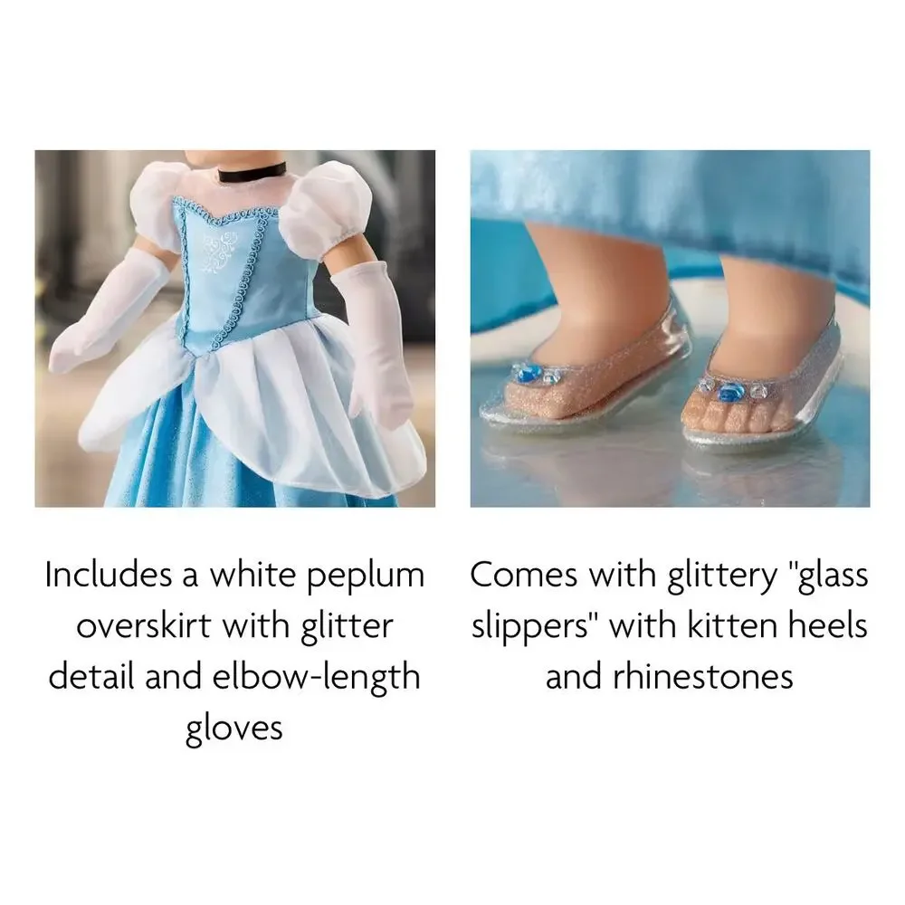 American Girl Princess Cinderella Doll Disney Gown Glass Slippers
